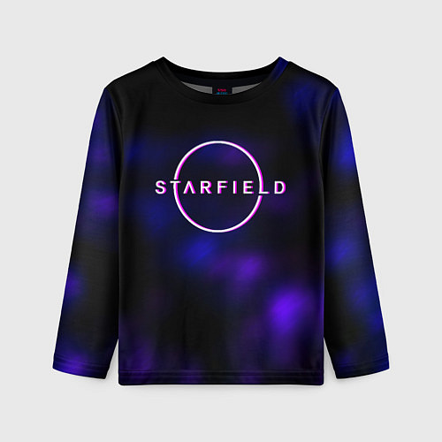 Детский лонгслив Starfield тёмное небо из игры / 3D-принт – фото 1