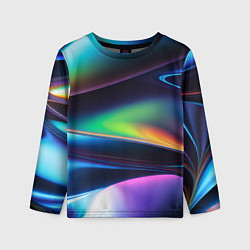 Детский лонгслив Голографический материал