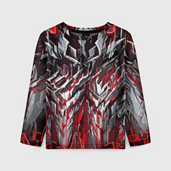 Детский лонгслив Острый металл красный