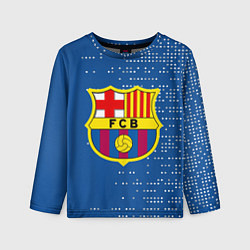 Лонгслив детский Футбольный клуб Барселона - логотип крупный, цвет: 3D-принт