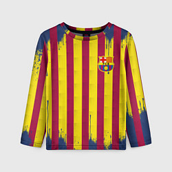 Детский лонгслив Полосатые цвета футбольного клуба Барселона