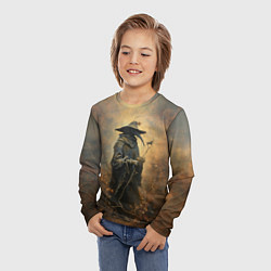 Лонгслив детский Чумной доктор в балахоне, цвет: 3D-принт — фото 2