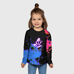 Лонгслив детский Black desert краски, цвет: 3D-принт — фото 2