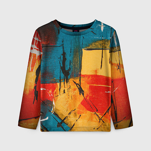 Детский лонгслив Картина маслом / 3D-принт – фото 1