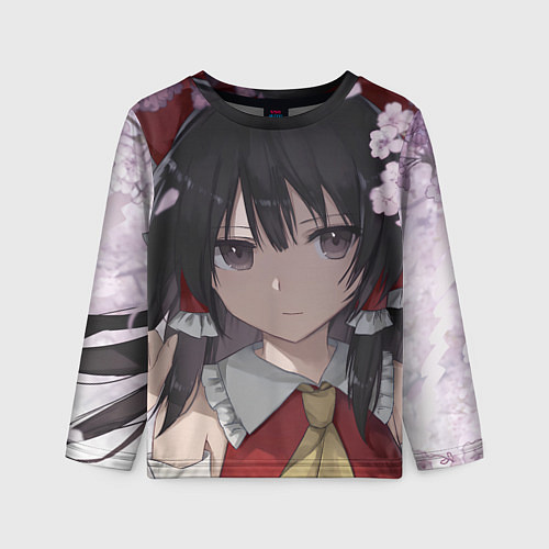 Детский лонгслив Touhou Project Рейму Cute Сакура / 3D-принт – фото 1