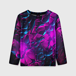 Детский лонгслив Кислотная яркая абстракция в камуфляжном стиле фио