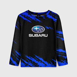 Лонгслив детский Subaru текстура авто, цвет: 3D-принт