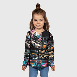 Лонгслив детский Japanese jdm art, цвет: 3D-принт — фото 2