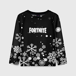 Детский лонгслив Fortnite новый год паттерн