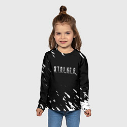 Лонгслив детский Stalker искры белые, цвет: 3D-принт — фото 2