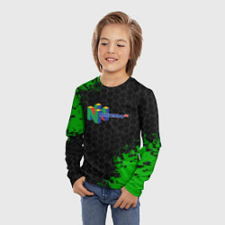 Лонгслив детский Nintendo 64 броня, цвет: 3D-принт — фото 2