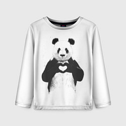 Лонгслив детский Panda love, цвет: 3D-принт