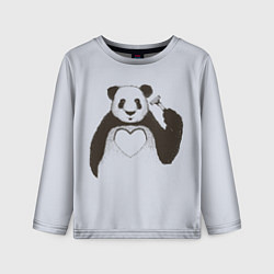 Лонгслив детский Panda love art, цвет: 3D-принт