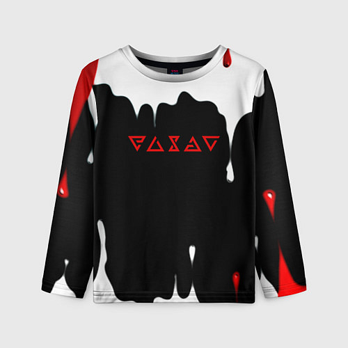 Детский лонгслив Ведьмак краски подтёки / 3D-принт – фото 1