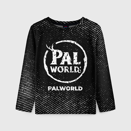 Детский лонгслив Palworld с потертостями на темном фоне / 3D-принт – фото 1