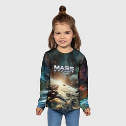 Лонгслив детский Масс эффект - космос, цвет: 3D-принт — фото 2