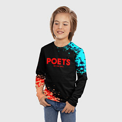 Лонгслив детский Poets of the fall краски брызги, цвет: 3D-принт — фото 2