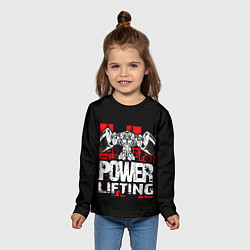 Лонгслив детский Пауэрлифтинг монстер, цвет: 3D-принт — фото 2