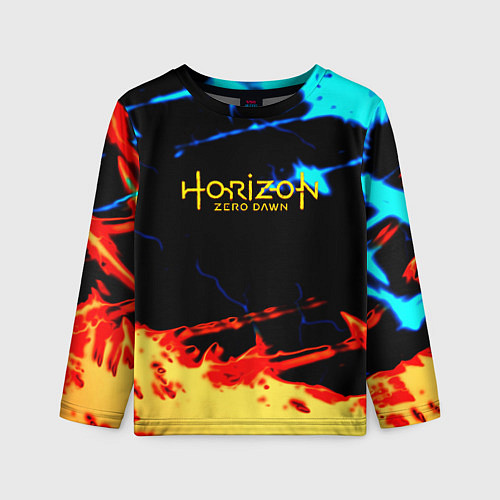 Детский лонгслив Horizon zero dawn огонь и лёд / 3D-принт – фото 1