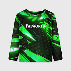 Детский лонгслив Palworld logo green neon