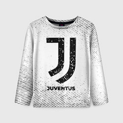 Детский лонгслив Juventus с потертостями на светлом фоне