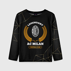 Детский лонгслив Лого AC Milan и надпись legendary football club на