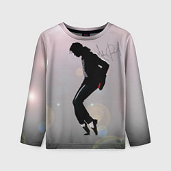 Лонгслив детский Майкл Джексон под прожекторами - с автографом, цвет: 3D-принт