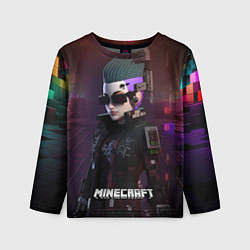 Лонгслив детский Minecraft matrix woman, цвет: 3D-принт