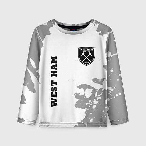Детский лонгслив West Ham sport на светлом фоне вертикально / 3D-принт – фото 1