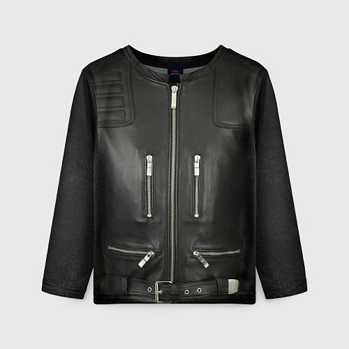 Детский лонгслив Terminator first - leather jacket / 3D-принт – фото 1