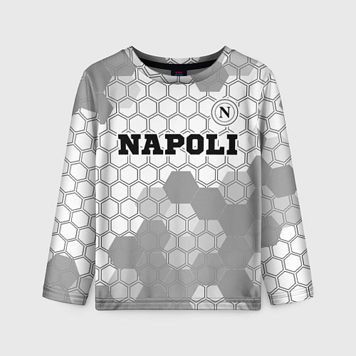 Детский лонгслив Napoli sport на светлом фоне посередине / 3D-принт – фото 1