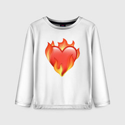 Лонгслив детский Сердце в огне эмодзи, цвет: 3D-принт