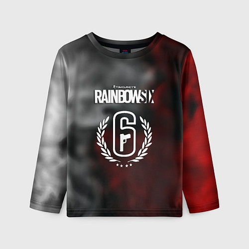 Детский лонгслив Rainbow six gradient fire / 3D-принт – фото 1