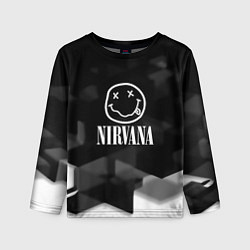 Детский лонгслив Nirvana текстура рок