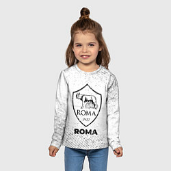 Лонгслив детский Roma с потертостями на светлом фоне, цвет: 3D-принт — фото 2