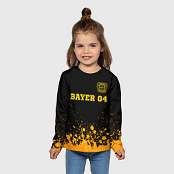 Лонгслив детский Bayer 04 - gold gradient посередине, цвет: 3D-принт — фото 2