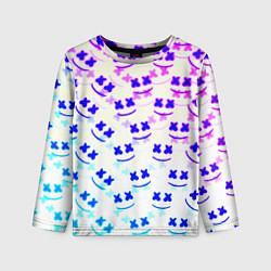 Детский лонгслив Marshmello pattern neon