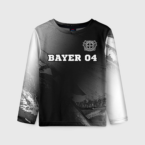 Детский лонгслив Bayer 04 sport на темном фоне посередине / 3D-принт – фото 1