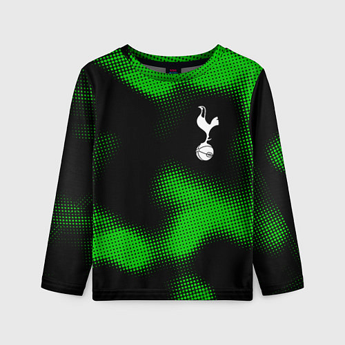 Детский лонгслив Tottenham sport halftone / 3D-принт – фото 1