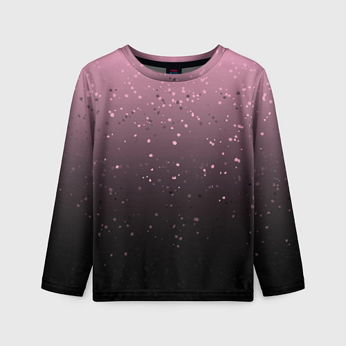 Детский лонгслив Градиент тёмный розовый брызги / 3D-принт – фото 1