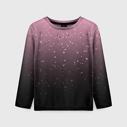 Детский лонгслив Градиент тёмный розовый брызги