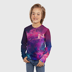 Лонгслив детский Человек растворяющийся в фиолетовом дыму, цвет: 3D-принт — фото 2