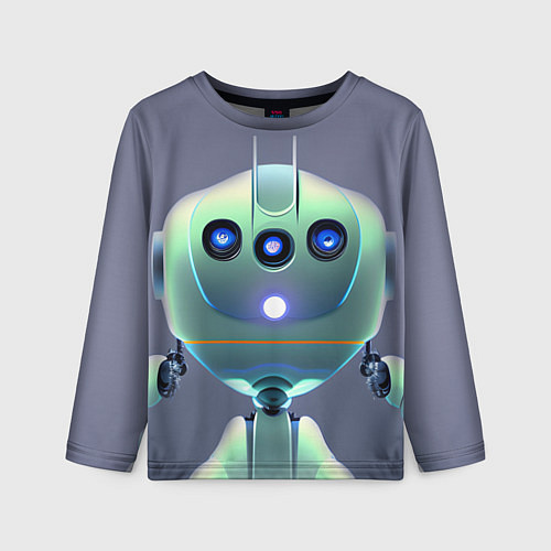 Детский лонгслив Робот человекоподобный / 3D-принт – фото 1
