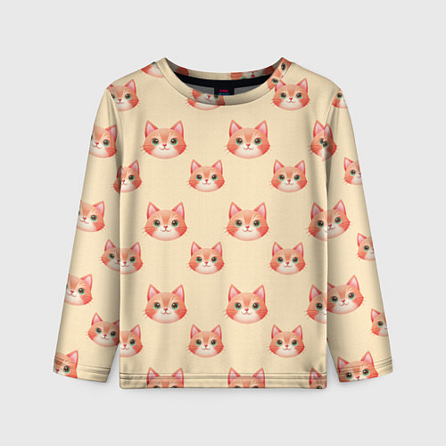 Детский лонгслив Рыжие котята / 3D-принт – фото 1