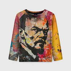 Детский лонгслив Граффити портрет Владимира Ленина