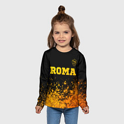 Лонгслив детский Roma - gold gradient посередине, цвет: 3D-принт — фото 2