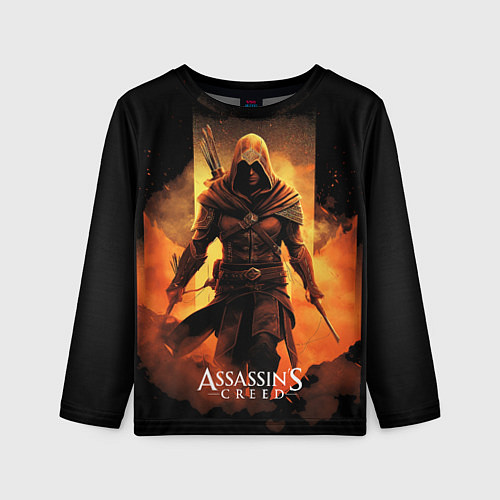 Детский лонгслив Assassins creed пустыня на фоне / 3D-принт – фото 1