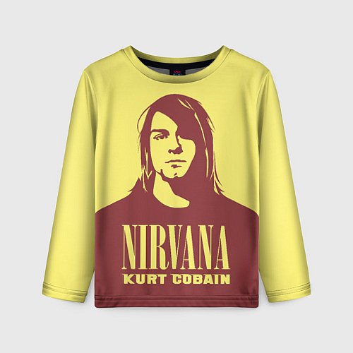 Детский лонгслив Kurt Cobain Nirvana / 3D-принт – фото 1