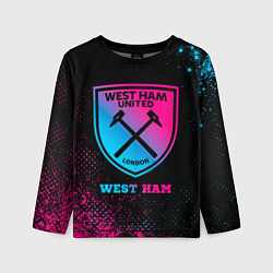 Детский лонгслив West Ham - neon gradient