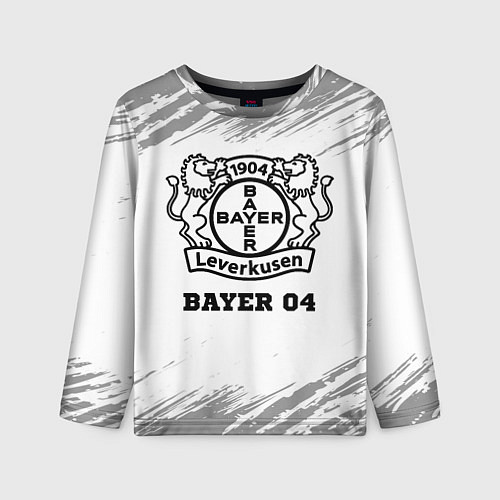 Детский лонгслив Bayer 04 sport на светлом фоне / 3D-принт – фото 1